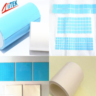 la cinta adhesiva termal de la impedancia termal baja azul para las aletas de enlace de la disipación de calor 10" x 400 clasifica 0,8 W/mK