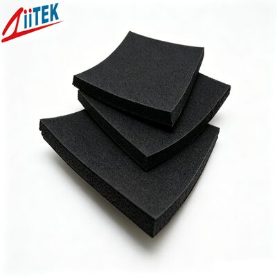 Material de espuma de silicona negro resistente a altas temperaturas para equipos de comunicación
