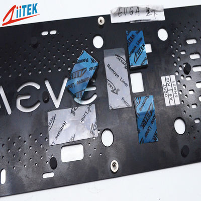 Almohadillas térmicas conductoras de silicona de 1,5 mm y 2W para portátil con batería de tamaño personalizado de fábrica, almohadillas térmicas LED para refrigeración de GPU CPU